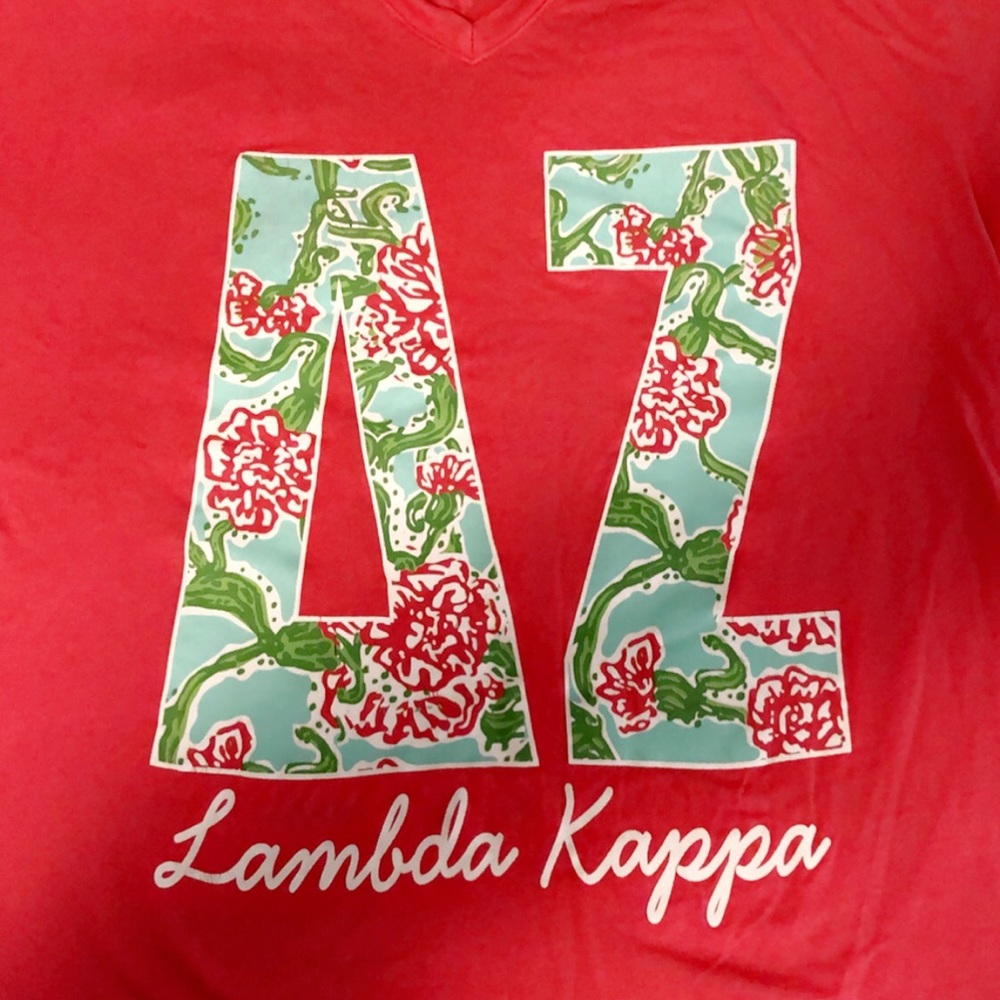 DELTA ZETA V neck Tee